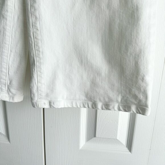 Madewell Cropped Denim Jeans Size 29P White Wide Leg Culottes Flared - Picture 4 of 13